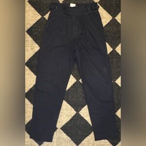 ISABEL MARANT GURKHA PANTS BLUE MILITARY RUBINACCI COTTON MANNY PLEATED $650